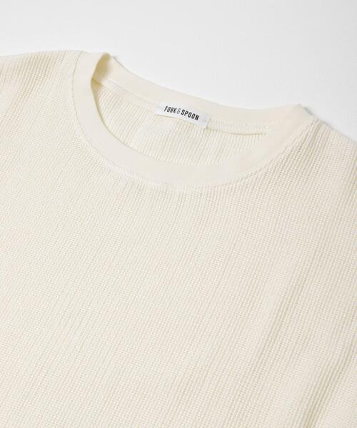 FORK&SPOON（フォークアンドスプーン）の「FORK&SPOON　メッシュロングスリーブプルオーバー（Tシャツ/カットソー・レディース・アイボリー/ブラック/チャコールグレー・1）」の17枚目の写真