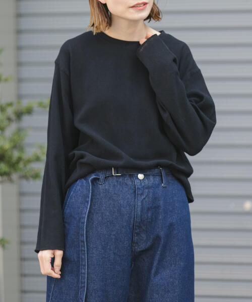 FORK&SPOON（フォークアンドスプーン）の「FORK&SPOON　メッシュロングスリーブプルオーバー（Tシャツ/カットソー・レディース・アイボリー/ブラック/チャコールグレー・1）」の22枚目の写真