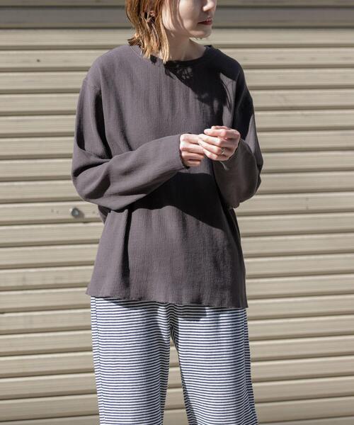 FORK&SPOON(フォークアンドスプーン)の「FORK&SPOON メッシュロングスリーブプルオーバー(Tシャツ/カットソー・レディース・アイボリー/ブラック/チャコールグレー・1)」の15枚目の写真