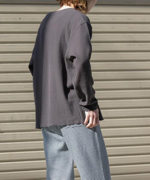 FORK&SPOON（フォークアンドスプーン）の「FORK&SPOON　メッシュロングスリーブプルオーバー（Tシャツ/カットソー・レディース・アイボリー/ブラック/チャコールグレー・1）」の6枚目の写真