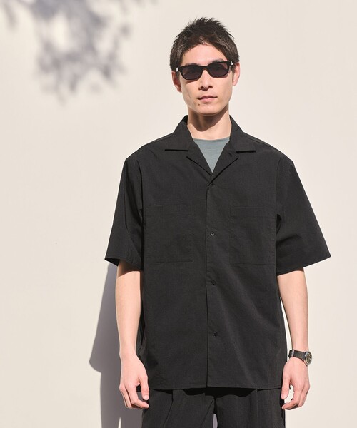 green label relaxing(グリーンレーベルリラクシング)の「WONDER CLOTH オープンカラー 3ポケット 半袖シャツ -ストレッチ・接触冷感・吸水速乾-(シャツ/ブラウス・メンズ・ブラック/モカ/ダークグレー・XL/L/M/S)」の19枚目の写真