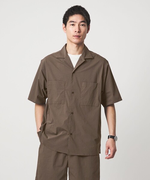 green label relaxing(グリーンレーベルリラクシング)の「WONDER CLOTH オープンカラー 3ポケット 半袖シャツ -ストレッチ・接触冷感・吸水速乾-(シャツ/ブラウス・メンズ・ブラック/モカ/ダークグレー・XL/L/M/S)」の11枚目の写真
