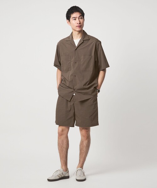 green label relaxing(グリーンレーベルリラクシング)の「WONDER CLOTH オープンカラー 3ポケット 半袖シャツ -ストレッチ・接触冷感・吸水速乾-(シャツ/ブラウス・メンズ・ブラック/モカ/ダークグレー・XL/L/M/S)」の12枚目の写真