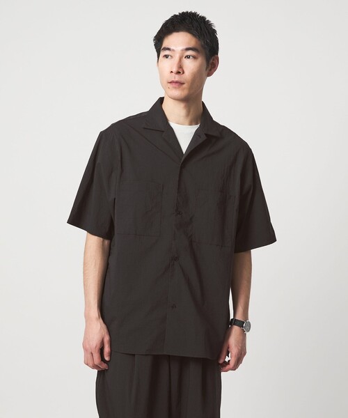 green label relaxing(グリーンレーベルリラクシング)の「WONDER CLOTH オープンカラー 3ポケット 半袖シャツ -ストレッチ・接触冷感・吸水速乾-(シャツ/ブラウス・メンズ・ブラック/モカ/ダークグレー・XL/L/M/S)」の13枚目の写真