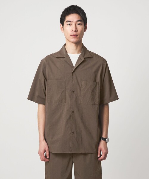 green label relaxing(グリーンレーベルリラクシング)の「WONDER CLOTH オープンカラー 3ポケット 半袖シャツ -ストレッチ・接触冷感・吸水速乾-(シャツ/ブラウス・メンズ・ブラック/モカ/ダークグレー・XL/L/M/S)」の7枚目の写真
