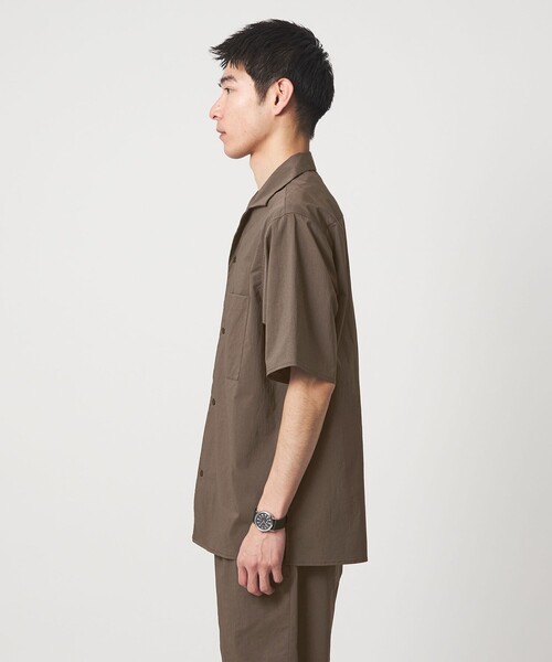 green label relaxing(グリーンレーベルリラクシング)の「WONDER CLOTH オープンカラー 3ポケット 半袖シャツ -ストレッチ・接触冷感・吸水速乾-(シャツ/ブラウス・メンズ・ブラック/モカ/ダークグレー・XL/L/M/S)」の8枚目の写真