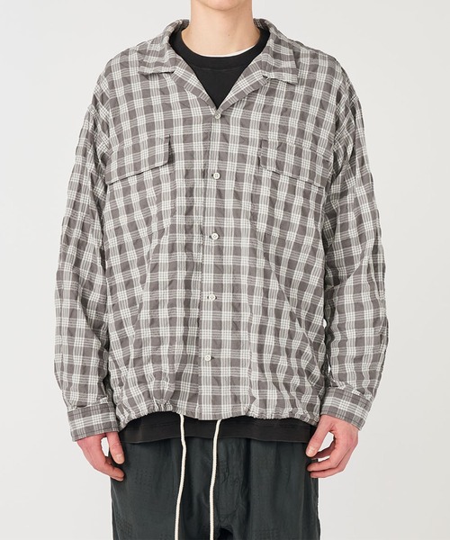 nanamica（ナナミカ）の「【nanamica / ナナミカ】Palaka Check Shirt（シャツ/ブラウス・メンズ・グレー/ネイビー・M/S）」の4枚目の写真