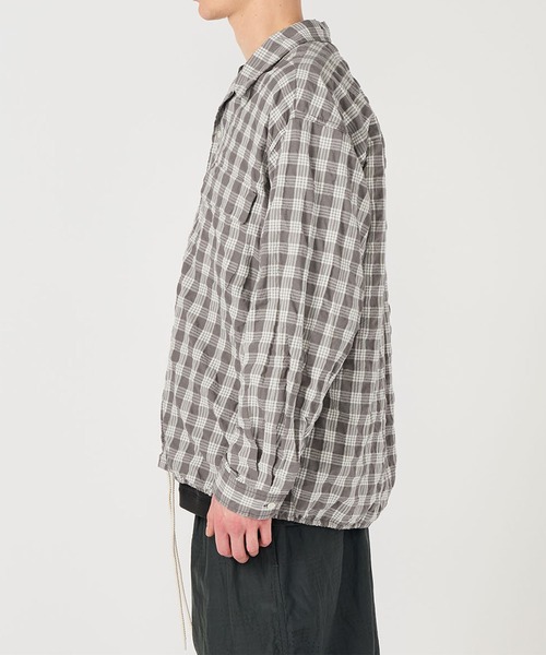 nanamica（ナナミカ）の「【nanamica / ナナミカ】Palaka Check Shirt（シャツ/ブラウス・メンズ・グレー/ネイビー・M/S）」の5枚目の写真