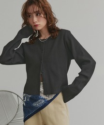 ad thie（アドティエ）の「ワッフル コンパクト カーディガン（カーディガン/ボレロ）」