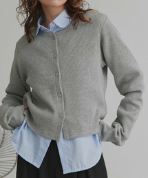 ad thie（アドティエ）の「ワッフル コンパクト カーディガン（カーディガン/ボレロ）」