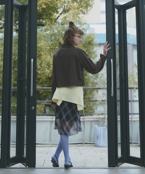 ad thie（アドティエ）の「ワッフル コンパクト カーディガン（カーディガン/ボレロ・レディース・ピンク/イエロー/ブラック/ライトグレー/ブラウン系/ブラック系・FREE）」の20枚目の写真