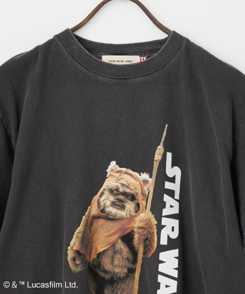 GOOD ROCK SPEED（グッドロックスピード）の「[GOOD ROCK SPEED/グッドロックスピード] 別注 / STAR WARS / EWOK / プリントTシャツ / ディズニー【追加】（Tシャツ/カットソー・レディース・チャコール・XL/L/M）」の5枚目の写真