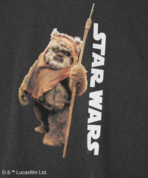 GOOD ROCK SPEED（グッドロックスピード）の「[GOOD ROCK SPEED/グッドロックスピード] 別注 / STAR WARS / EWOK / プリントTシャツ / ディズニー【追加】（Tシャツ/カットソー・レディース・チャコール・XL/L/M）」の6枚目の写真