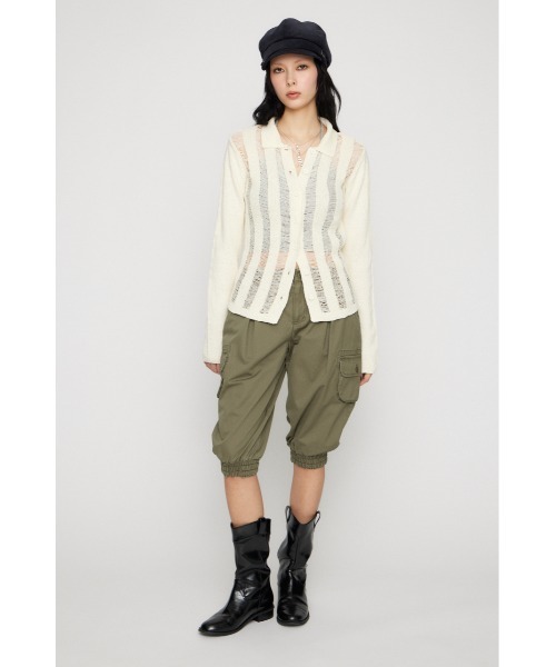 LAGUA GEM（ラグアジェム）の「HEM SHIRRING SABRINA パンツ（カーゴパンツ・レディース・ブラック/ライトベージュ/カーキ・X-SMALL/SMALL/MEDIUM）」の21枚目の写真