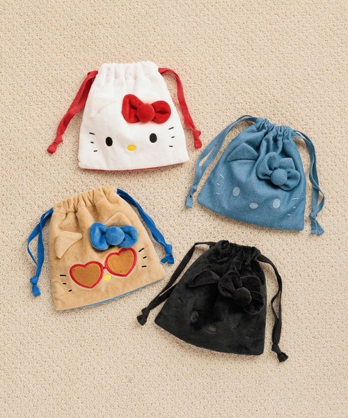 Me%（ミィパーセント）の「【HELLO KITTY】ぬいキンチャクポーチ　631398（ポーチ・レディース・レッド/ゴールド/ブルー/ブラック・FREE）」の5枚目の写真