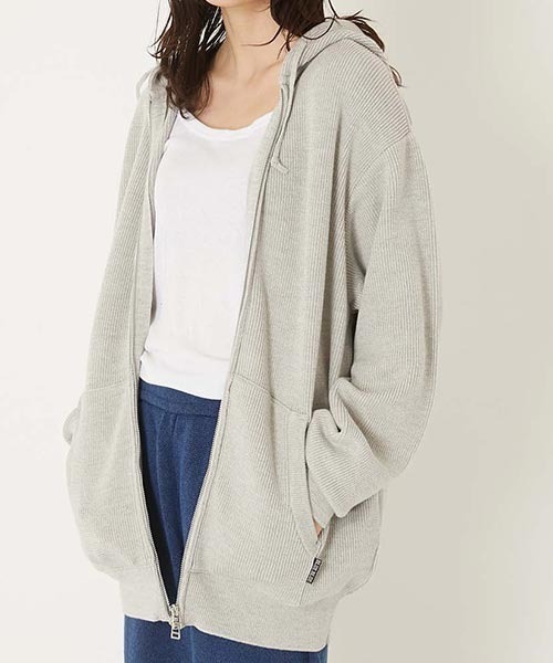 BLUE BLUE（ブルーブルー）の「コットンウール メランジジップアップパーカー（ニット/セーター・メンズ・グレー・S/L）」の9枚目の写真