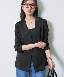 INDIVI | 【さらに軽く軽快!/着る日傘】ノーカラージャケット(ノーカラージャケット)