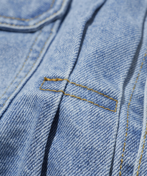 FREAK'S STORE（フリークスストア）の「ショート丈 リラックス デニムトラッカージャケット/Gジャン（デニムジャケット・メンズ・ネイビー/サックスブルー・LARGE/MEDIUM）」の16枚目の写真