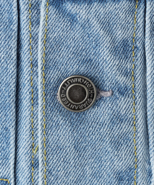 FREAK'S STORE(フリークスストア)の「ショート丈 リラックス デニムトラッカージャケット/Gジャン(デニムジャケット・メンズ・ネイビー/サックスブルー・LARGE/MEDIUM)」の6枚目の写真