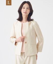 【L】【美シリーズ・セットアップ対応・ウォッシャブル】オックスストレッチジャケット