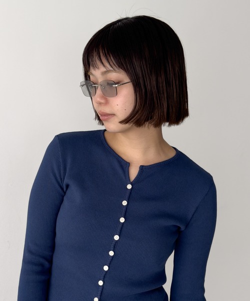 CANAL JEAN（キャナルジーン）の「Dume　LIVI リムレスグラスアイウェア（サングラス・レディース・シルバー/シルバー系その他/ゴールド・ONE SIZE）」の5枚目の写真