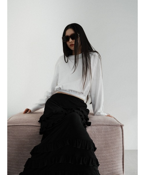Katrin TOKYO(カトリーントーキョー)の「frill tiered skirt(スカート・レディース・アイボリー/ブラック・XS/FREE)」の8枚目の写真