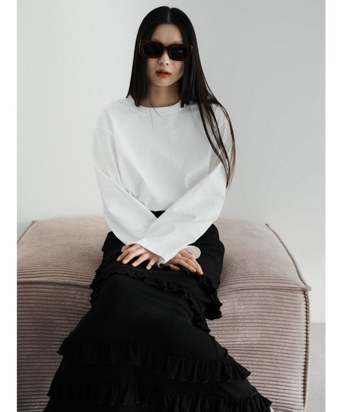 Katrin TOKYO(カトリーントーキョー)の「frill tiered skirt(スカート・レディース・アイボリー/ブラック・XS/FREE)」の11枚目の写真