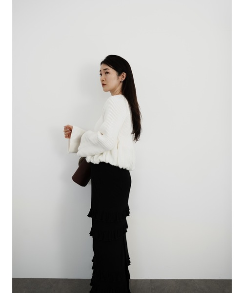 Katrin TOKYO(カトリーントーキョー)の「frill tiered skirt(スカート・レディース・アイボリー/ブラック・XS/FREE)」の17枚目の写真