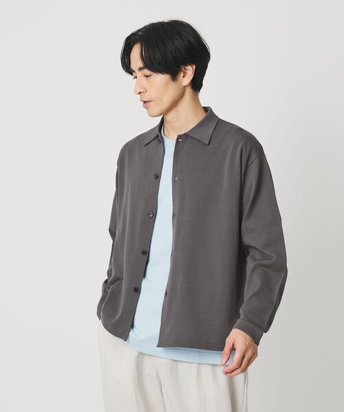 BEAUTY&YOUTH UNITED ARROWS(ビューティーアンドユースユナイテッドアローズ)の「デオドラント ニット シャツ 抗菌防臭 ウォッシャブル(カーディガン/ボレロ・メンズ・ダークグレー/ブラック・L/XL/M/S)」の3枚目の写真
