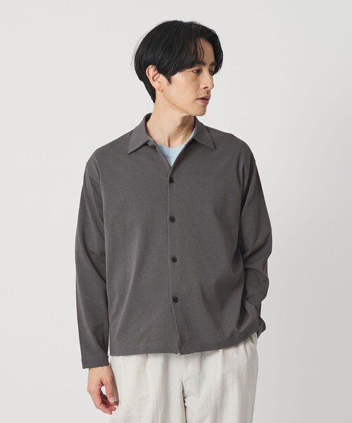 BEAUTY&YOUTH UNITED ARROWS(ビューティーアンドユースユナイテッドアローズ)の「デオドラント ニット シャツ 抗菌防臭 ウォッシャブル(カーディガン/ボレロ・メンズ・ダークグレー/ブラック・L/XL/M/S)」の4枚目の写真