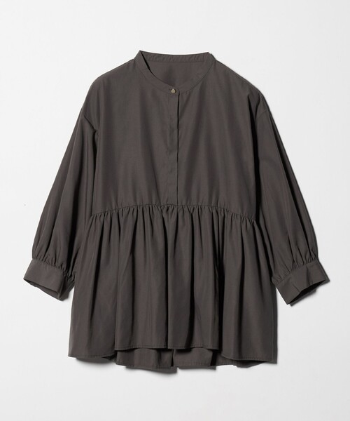 A DAY IN THE LIFE UNITED ARROWS(アデイインザライフユナイテッドアローズ)の「ペプラム ギャザー ブラウス 7分袖<A DAY IN THE LIFE>(シャツ/ブラウス・レディース・ネイビー/ライム/ダークブラウン/オフホワイト・FREE)」の11枚目の写真