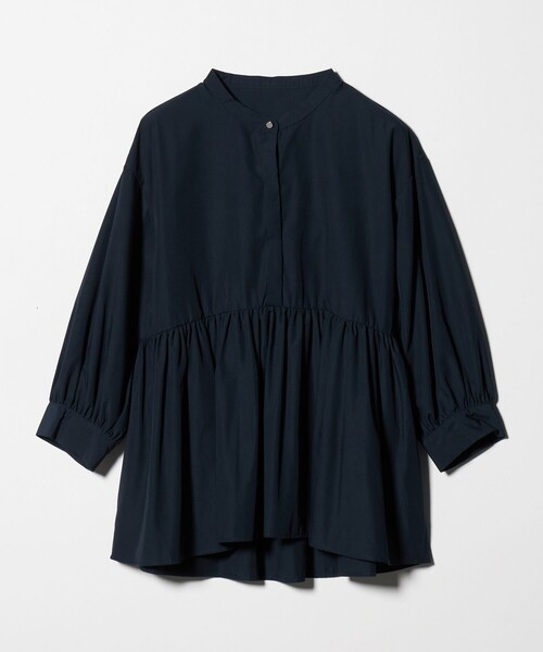 A DAY IN THE LIFE UNITED ARROWS(アデイインザライフユナイテッドアローズ)の「ペプラム ギャザー ブラウス 7分袖<A DAY IN THE LIFE>(シャツ/ブラウス・レディース・ネイビー/ライム/ダークブラウン/オフホワイト・FREE)」の21枚目の写真