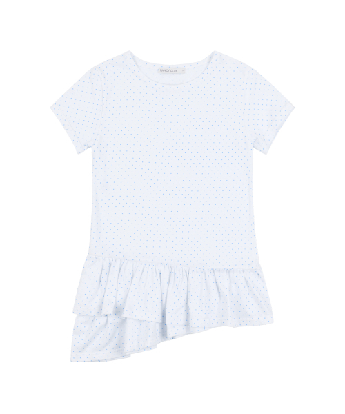 FANCY CLUB(ファンシークラブ)の「フリルレイヤードドットTシャツ(ホワイト) F25QB128(Tシャツ/カットソー・レディース・その他・ONE)」の4枚目の写真