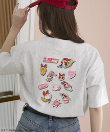 PUBLUX/パブリュクス 【THE POWERPUFF GIRLS】パワーパフ ガールズ シール風 Tシャツ　限定展開