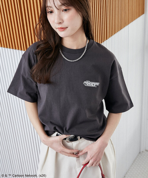 PUBLUX(パブリュクス)の「PUBLUX/パブリュクス 【THE POWERPUFF GIRLS】パワーパフ ガールズ シール風 Tシャツ 限定展開(Tシャツ/カットソー・レディース・ダークグレー/ライトグレー/チャコールグレー/グレー/その他/ブラック・フリ-)」の5枚目の写真