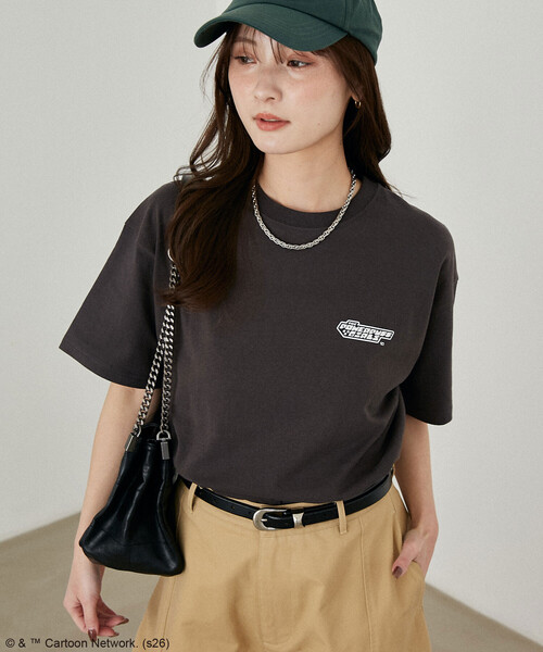 PUBLUX(パブリュクス)の「PUBLUX/パブリュクス 【THE POWERPUFF GIRLS】パワーパフ ガールズ シール風 Tシャツ 限定展開(Tシャツ/カットソー・レディース・ダークグレー/ライトグレー/チャコールグレー/グレー/その他/ブラック・フリ-)」の7枚目の写真