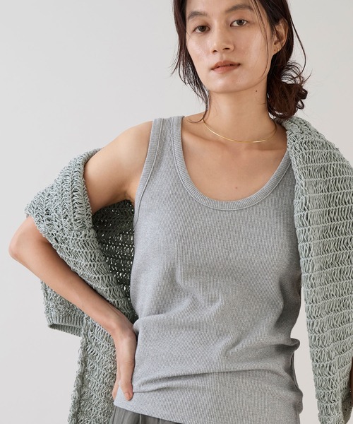 marmors（マルモア）の「【marmors】グリッターベーシックタンクトップ（タンクトップ・レディース・チャコールグレー/オートミール/ゴールド/シルバー・36）」の14枚目の写真
