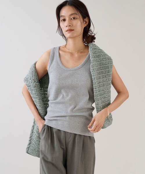 marmors（マルモア）の「【marmors】グリッターベーシックタンクトップ（タンクトップ・レディース・チャコールグレー/オートミール/ゴールド/シルバー・36）」の16枚目の写真