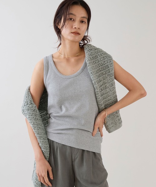 marmors（マルモア）の「【marmors】グリッターベーシックタンクトップ（タンクトップ・レディース・チャコールグレー/オートミール/ゴールド/シルバー・36）」の17枚目の写真