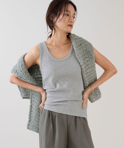 marmors（マルモア）の「【marmors】グリッターベーシックタンクトップ（タンクトップ・レディース・チャコールグレー/オートミール/ゴールド/シルバー・36）」の18枚目の写真