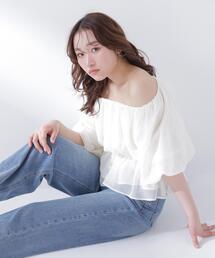 NATURAL BEAUTY BASIC | ボリュームギャザーペプラムブラウス(シャツ/ブラウス)