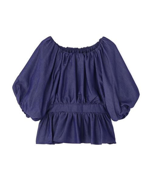NATURAL BEAUTY BASIC(ナチュラルビューティーベーシック)の「ボリュームギャザーペプラムブラウス(シャツ/ブラウス・レディース・オフホワイト/ネイビー/ピンク・MEDIUM/SMALL)」の21枚目の写真