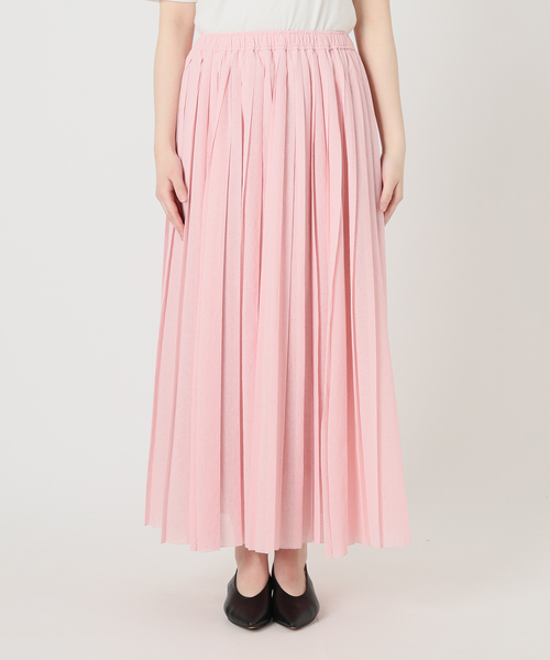 SLOBE IENA（スローブイエナ）の「《WEB限定/追加》PEボイルプリーツスカート（スカート・レディース・ピンク/ホワイト/チャコールグレー・FREE）」の14枚目の写真