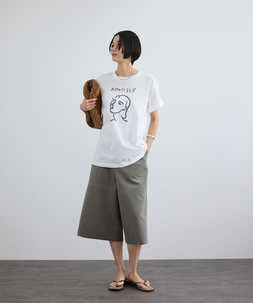 SALON adam et rope'（サロン アダム エ ロペ）の「【African Square（アフリカンスクエアー）】ラフィアバッグ平底パッチワーク扇（ハンドバッグ・レディース・ブラウン・FREE）」の4枚目の写真