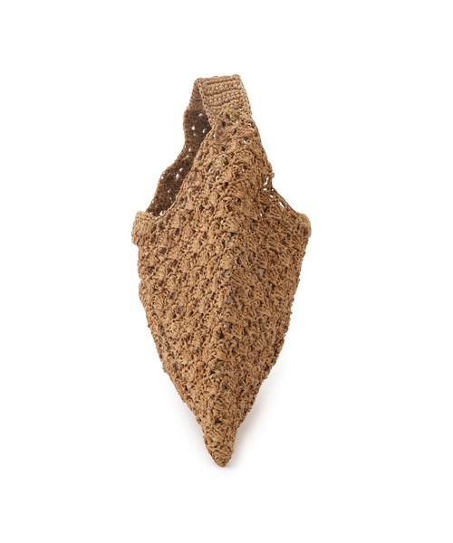 SALON adam et rope'（サロン アダム エ ロペ）の「【African Square（アフリカンスクエアー）】ラフィアバッグ平底パッチワーク扇（ハンドバッグ・レディース・ブラウン・FREE）」の7枚目の写真