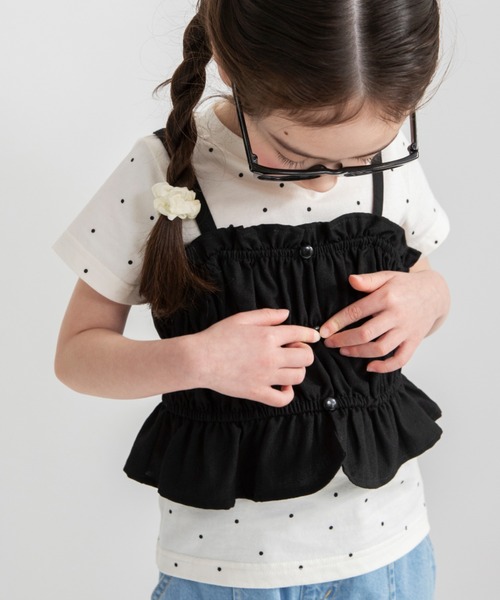 BRANSHES（ブランシェス）の「半袖Tシャツ×キャミソールセット（Tシャツ/カットソー・キッズ・サックスブルー/ブラック・90/100/140/110/130/150/120）」の13枚目の写真