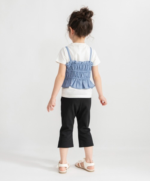 BRANSHES（ブランシェス）の「半袖Tシャツ×キャミソールセット（Tシャツ/カットソー・キッズ・サックスブルー/ブラック・90/100/140/110/130/150/120）」の18枚目の写真