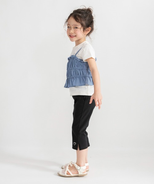 BRANSHES（ブランシェス）の「半袖Tシャツ×キャミソールセット（Tシャツ/カットソー・キッズ・サックスブルー/ブラック・90/100/140/110/130/150/120）」の17枚目の写真