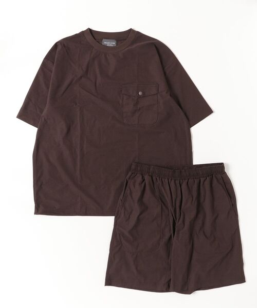 FREAK'S STORE(フリークスストア)の「パッカブル ショートスリーブ トラベルセットアップ Fabric by SOLOTEX(R) ミニバッグ付き 吸水速乾(Tシャツ/カットソー・メンズ・チャコールグレー/ブラック/グレー系その他/オリーブ/ブラウン/ネイビー・SMALL/MEDIUM/LARGE)」の13枚目の写真