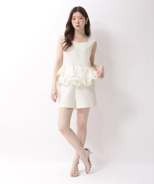 Rirandture（リランドチュール）の「ビジュートリムショートパンツ（その他パンツ・レディース・オフホワイト・2/1/0）」の4枚目の写真